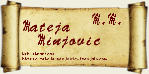 Mateja Minjović vizit kartica